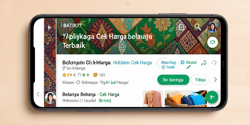 Tampilan antarmuka BATIK77 yang sederhana dan informatif untuk cek harga.