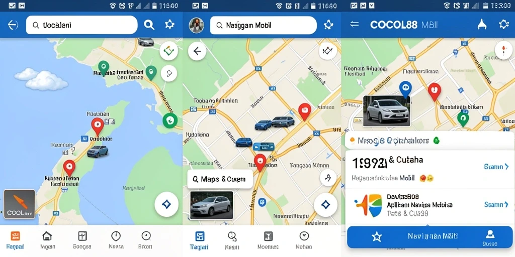 Tampilan antarmuka aplikasi Navigasi Mobil COCOL88 yang informatif dan menarik.