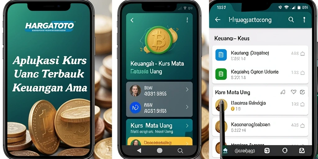 Antarmuka HARGATOTO menampilkan informasi kurs mata uang yang jelas dan informatif.