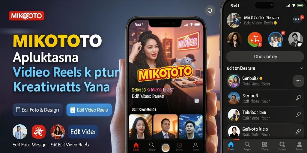 Antarmuka MIKOTOTO untuk pengeditan Video Reels yang sederhana dan intuitif.
