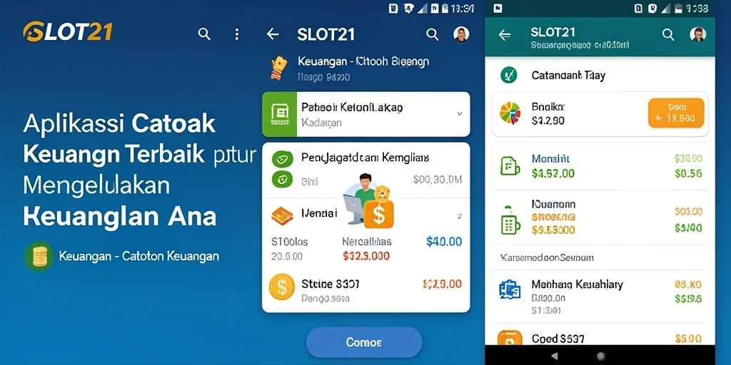 Tampilan antarmuka SLOT21 yang memudahkan pencatatan keuangan.
