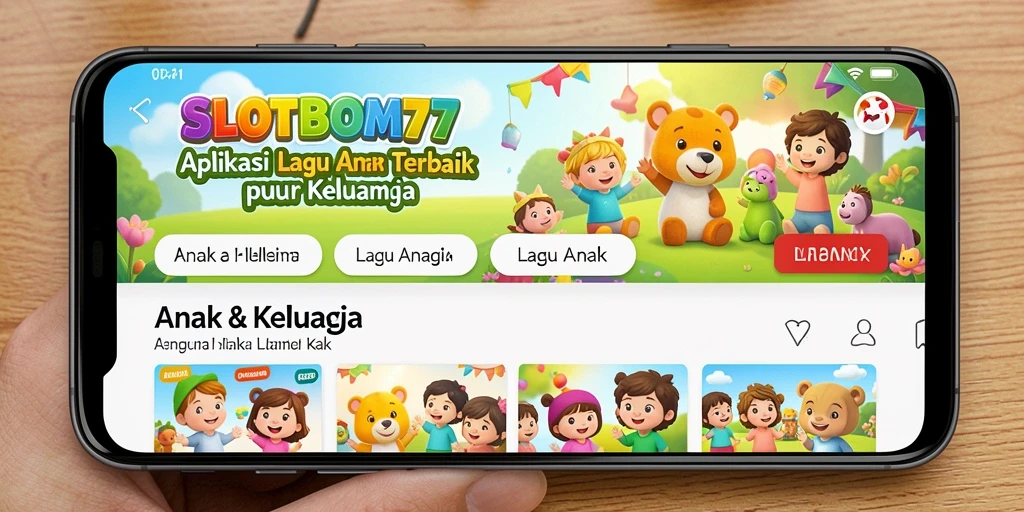 Antarmuka aplikasi SLOTBOM77 yang penuh warna dan menarik.