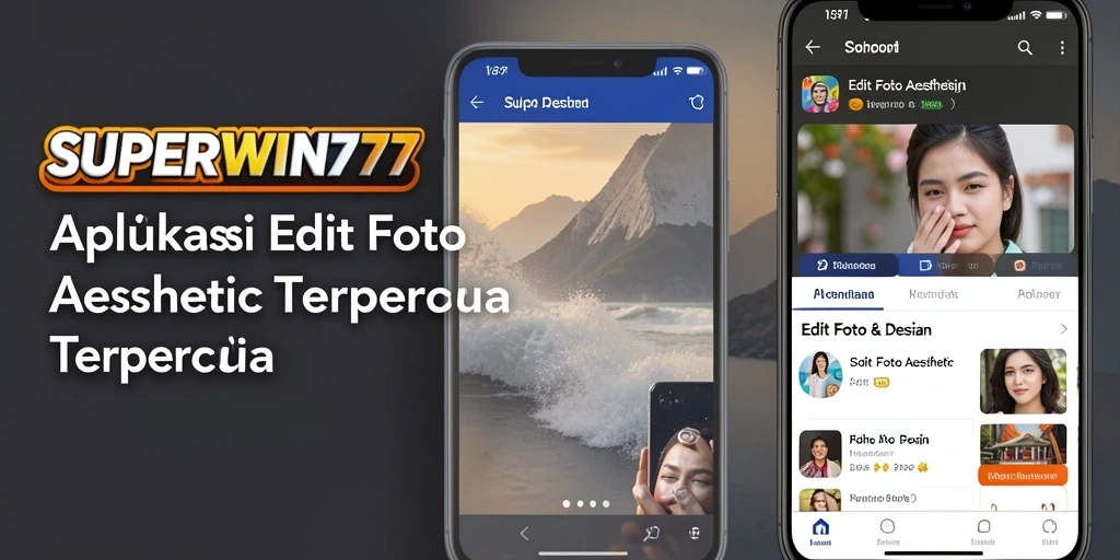 Tampilan antarmuka SUPERWIN777 untuk Edit Foto Aesthetic.
